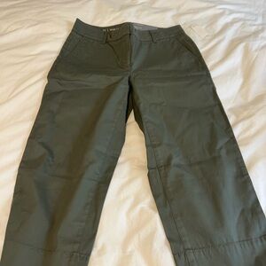Olive Green Wide-Leg Pants